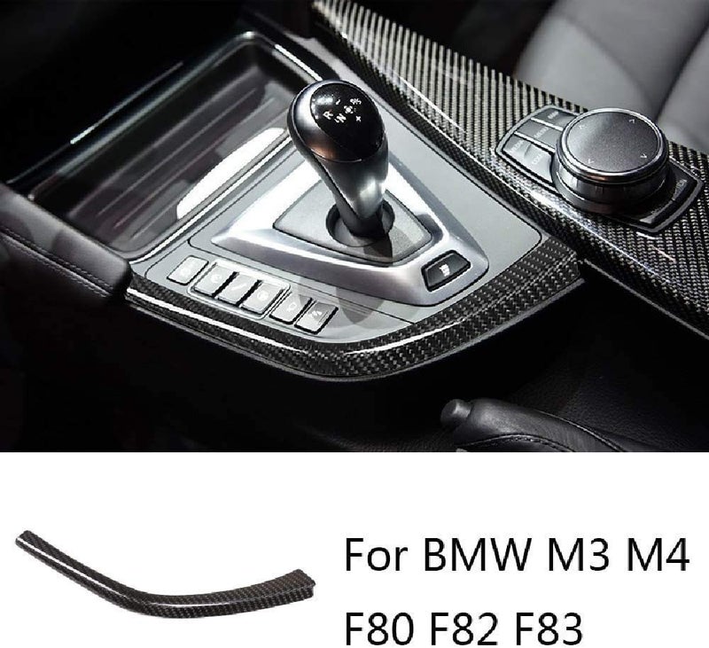 YIWANG Real Carbon Fiber Car Gear Shift L Shape Strips Trim for BMW F80 F82 F83 M3 M4 2014-2018 Left Hand Driving Accessories - Image 2